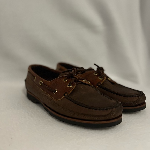 Harbour HC Size 7 1/2D Leather Boat Shoes - Picture 1 of 15